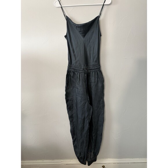 cinq a sept Pants - Cinq a Sept Twill Amia Jumpsuit Sleeveless Full Pant V Neck Blue Size XS